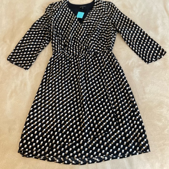 The Limited Geometric A-Line 3/4 Sleeve Women’s Dress - Size XS - Picture 7 of 12